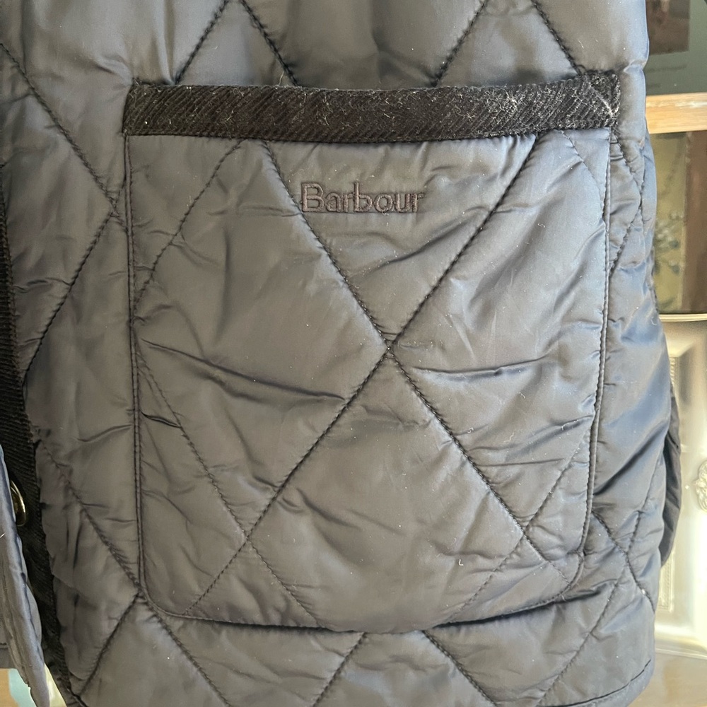 Barbour Navy Quilted Lined Women's Puffer Jacket - Picture 3 of 5